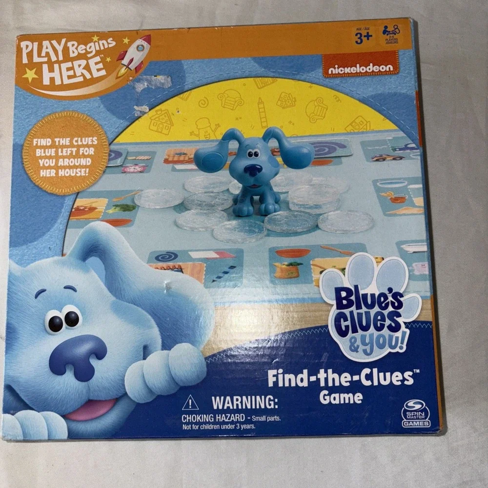 Nickelodeon Blue's Clues Find the Clues Game 100% Complete Open Box NOB